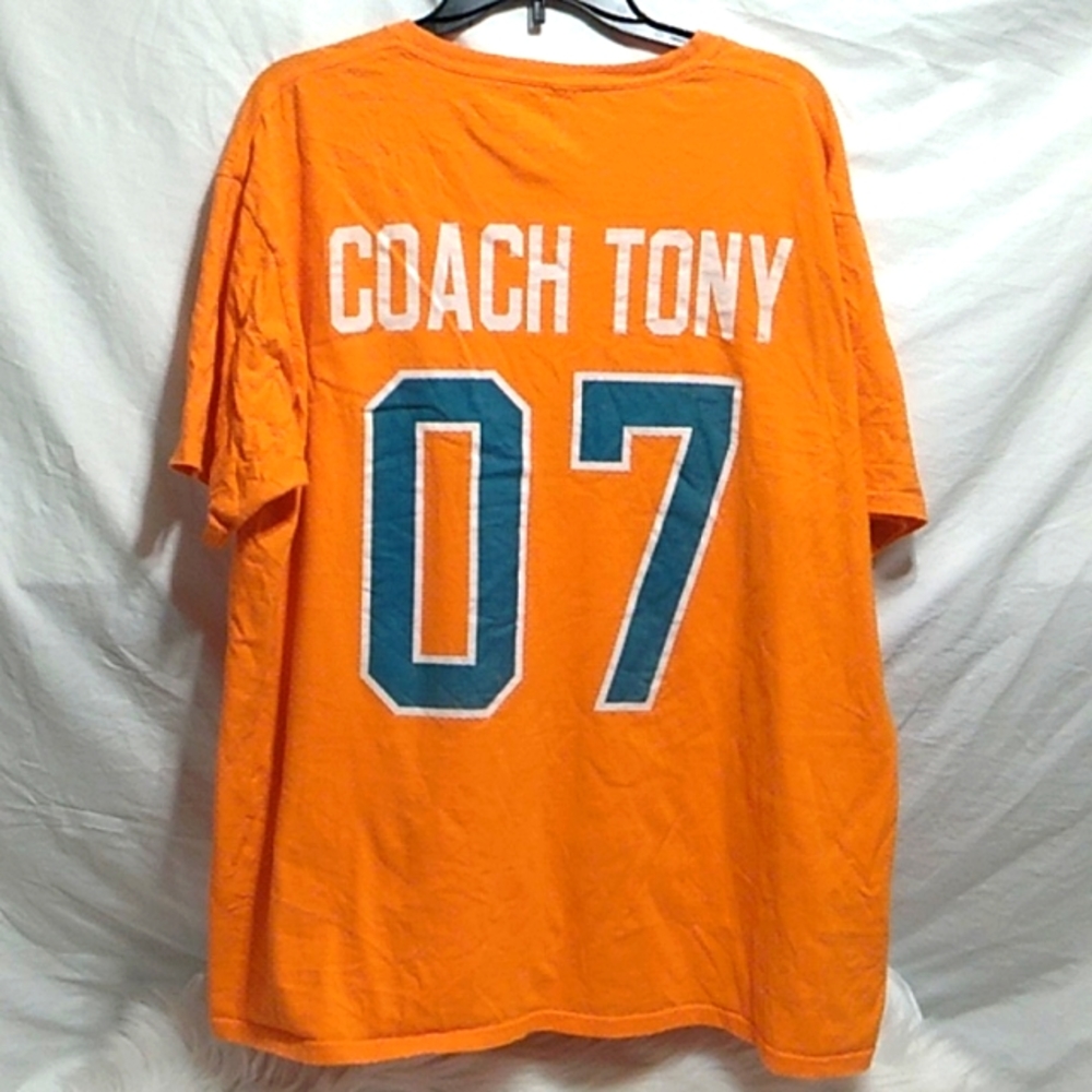 SALE! RARE! Coach Tony Miami Dolphins #07 Pro Line Vintage Tee Sz.2XL (BX19)